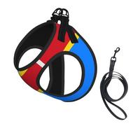Harnais pour chien Drapeau du Congo avec sangles réfléchissantes et boucles à dégagement rapide Convient aux petits chats et chiens