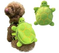 Harnais pour Chien en Forme de Tortue Respirant réglable Mignon Sac à Dos de randonnée pour Chien Fermeture éclair 20 x 18 cm Sac à Dos pour Animaux Petite et Moyenne Taille