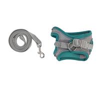 Harnais pour Chien et Chat, Gilet pour Animaux de Compagnie, Laisse réfléchissante, réglable, légère et Respirante, Sangle en Nylon pour Petits Chiens, Chats, Marche, Jogging, (M)