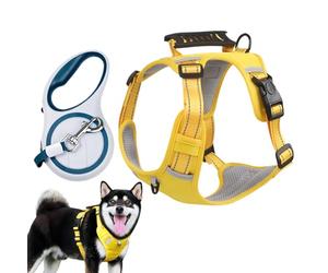 Harnais pour chien - Fermeture sécurisée - Accessoire confortable - Harnais pratique pour chien avec poignée de transport - Pour l'extérieur, le jardin, la cour, la pelouse, la famille, les amis, les