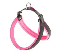 Ferplast Harnais pour chien moyen AGILA Fluo 3, rembourrage doux, attache rapide, 42-50 cm, Rose