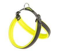 Ferplast Harnais pour Chiens de Taille Moyenne Harnais pour Chien AGILA Fluo 4 avec Rembourrage Doux, système de dégagement et d'attache Rapide, Tour de Poitrine 44-52 cm. Jaune