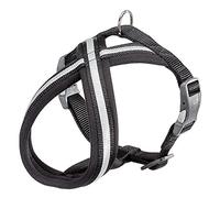 Harnais pour Chien Ferplast Daytona Cross, Harnais pour Petits Chiens en Nylon, Harnais Chien Reimburré, Réfléchissant et Réglable Boucle Magnétique, Noir