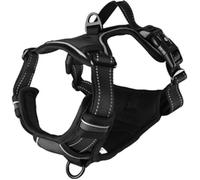 Harnais pour chien Flamingo Balou noir - Tailles M-L-XL - Pour utilisation extérieure