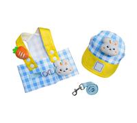 Harnais pour chien, fournitures pour animaux de compagnie avec chapeau - Ensemble harnais pour chiot avec corde de traction - Pour petits chiots de taille moyenne et grande - Pour l'extérieur, la vie
