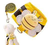 Harnais pour chien | Fournitures pour animaux de compagnie - Harnais et laisse anti-étranglement pour animaux de compagnie - Motif abeille mignonne - Laisse de 1,5 m pour chiens de petite et moyenne