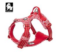 Harnais pour chien, gilet réglable, motif floral, PoppyRed, XS