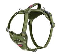 Harnais pour Chien HALTI Anatomy avec poignée - Offre à Votre Chien Une liberté de Mouvement pour Une Promenade Confortable. 3 Points d’Attache, Réglable et Réfléchissante (Taille XL, Vert)