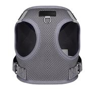Harnais pour chien - Harnais respirant pour animal domestique | Harnais avec bandes réfléchissantes et fente de traqueur | Ensemble harnais pour chien et laisse | Harnais doux et respirant pour petit