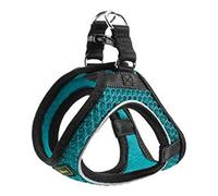 HUNTER Harnais HILO COMFORT pour petits chiens avec maille et éléments réfléchissants, Turquoise, XS