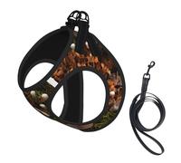 Harnais pour chien imprimé champignon sauvage, gilet pour chiens de petite et moyenne taille, parfait pour les aventures en plein air