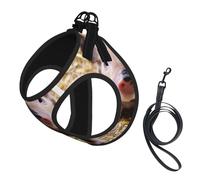 Harnais pour chien imprimé cochon mignon, 2 boucles, gilet pour chien, clip avant anti-traction, pour chiens de petite et moyenne taille