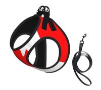 Harnais pour chien imprimé drapeau canadien, 2 boucles, gilet pour chien, clip avant anti-traction pour laisse pour chiens de petite et moyenne taille