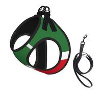Harnais pour chien imprimé drapeau de la République tchétchène, 2 boucles, gilet pour chien, clip avant anti-traction pour laisse pour chiens de petite et moyenne taille