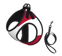 Harnais pour chien imprimé drapeau de l'État de Géorgie, 2 boucles, gilet pour chien, clip avant anti-traction pour laisse pour chiens de petite et moyenne taille