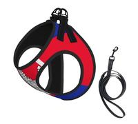 Harnais pour chien imprimé drapeau du Cambodge, 2 boucles, gilet pour chien, clip avant anti-traction pour laisse pour chiens de petite et moyenne taille