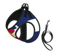 Harnais pour chien imprimé drapeau du Colorado, 2 boucles, gilet pour chien, clip avant anti-traction pour laisse pour chiens de petite et moyenne taille