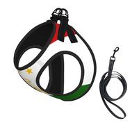 Harnais pour chien imprimé drapeau du Tadjikistan, 2 boucles, gilet pour chien, clip avant anti-tirage, pour chiens de petite et moyenne taille