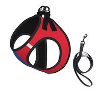 Harnais pour chien imprimé drapeau mongol, 2 boucles, gilet pour chien, clip de laisse avant anti-traction, pour chiens de petite et moyenne taille