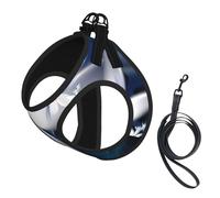 Harnais pour chien imprimé floral marguerite artistique, 2 boucles, gilet pour chien, clip avant anti-traction pour laisse pour chiens de petite et moyenne taille