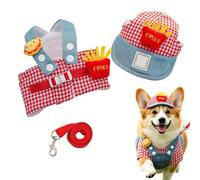 Harnais pour Chien Kit Accessoire Confortable Animal avec Chapeau