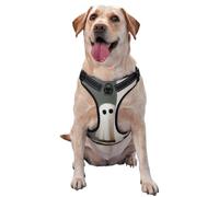 Harnais pour chien mignon Halloween avec fantôme timide qui ne tire pas, réglable, réfléchissant, Oxford facile à contrôler, harnais pour chien de taille moyenne et grande