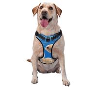 Harnais pour chien poisson et corail - Équipé de sangles réfléchissantes et de boucles à dégagement rapide - Convient à tous les types de chiens