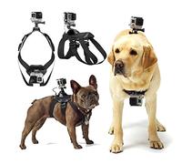 Harnais pour Chien pour Gopro, Harnais pour Chien Gopro Doux Et Réglable pour Grands, Moyens Et Petits Chiens Peut Être Utilisé pour La Fixation De La Poitrine Et du Dos