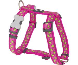 Harnais pour Chien Red Dingo STYLE STARS LIME ON HOT PINK 45-66 cm 36-59 cm