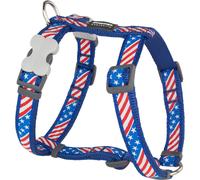 Harnais pour Chien Red Dingo US Flag 25-39 cm Rouge Bleu