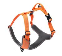 Harnais pour Chien Réglable Réfléchissant sans Traction Gilet Durable pour Animaux de Compagnie Voyage en Voiture Extérieur TLH6071(Orange,S)