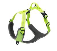 Harnais pour Chien Réglable Réfléchissant sans Traction Gilet Durable pour Animaux de Compagnie Voyage en Voiture Extérieur TLH6071(Vert,S)