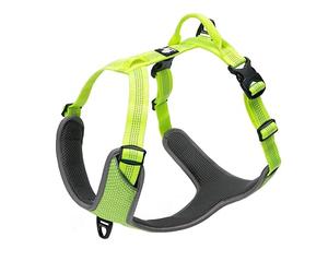 Harnais pour Chien Réglable Réfléchissant sans Traction Gilet Durable pour Animaux de Compagnie Voyage en Voiture Extérieur TLH6071(Vert,L)