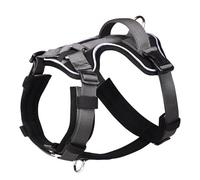 Harnais pour Chien Réglable Tactique Militaire avec Poignée, Harnais en Nylon pour Animaux De Compagnie, Gilet sans Traction, Harnais Réfléchissant Extérieur pour Chiens De Petite Et Moyenne Tail