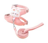 Harnais pour Chien Taille Moyenne Collier avec Charm Peluche Doux Respirant | Harnais Gilet Entraînement Et Promenade Chien Pour Chiots, Chatons, Petits Et Moyens, Promenade, Camp