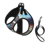Harnais pour chien Tower Bridge à Londres, 2 boucles, gilet pour chien, clip avant anti-tirage, pour chiens de petite et moyenne taille