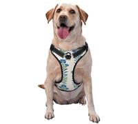 Harnais pour chien traditionnel indien imprimé floral anti-traction réglable réfléchissant Oxford facile à contrôler de taille moyenne et grande