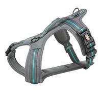 Harnais de Voyage Trixie Fusion-Graphite/océan, M-L: 61-75cm/30mm, Nylon