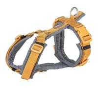 Harnais Pour Chien - Trixie - Premium Trekking - Curry Jaune/Gris Graphite - 32-38 Cm - Confort Optimal
