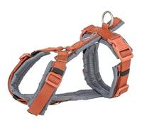 Harnais Pour Chien - Trixie - Premium Trekking - Rouille Marron/Gris Graphite - 62-74 Cm - Confort Optimal