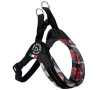 Harnais pour chien Trois ponts - Filet camouflage rouge - Sous-ventre réglable (2½ - de 5 kg à 6 kg)