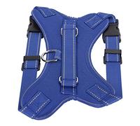 Harnais pour Chien, Veste Réfléchissante en Oxford Ajustable, Résistante et Anti - Évasion, Bleu L - Sécurité Optimale, Confort et Massage, Idéal pour Chiens Actifs (L)