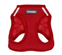 Harnais pour chien Voyager Step-In Air by Best Pet Supplies - Harnais en maille respirante pour chiens de petite et moyenne taille, Rouge, size XS - Poitrine 33-37 cm