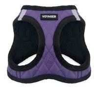 Harnais pour chien Voyager Step-In Plush by Best Pet Supplies - Harnais pour petits et moyens chiens, Tissu molletonné, Cuir Ssynthétique Violet, size L - Poitrine 45-52 cm