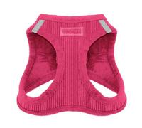 Harnais pour chien Voyager Step-In Plush by Best Pet Supplies - Harnais pour petits et moyens chiens, Tissu molletonné, Fuchsia Côtelé, size L - Poitrine 45-52 cm