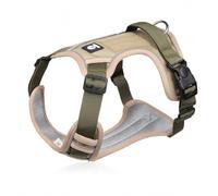 Harnais pour chiens de grande taille - Harnais avec poignée - Luhuanx - Sans traction - Réfléchissant - Réglable - Pour labrador retriever, husky, berger allemand - Kaki, taille XL