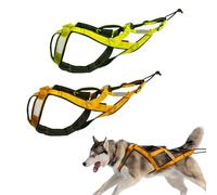 Harnais pour Chiens de traîneau, Exercice, Traction de Poids pour Animaux de Compagnie, Harnais de traîneau, vélo joëring, Ski joëring, traîneau à Chiens de Course, canicross, Trottinette (Green, L)