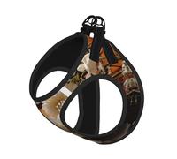 Harnais pour Chiot à Motif Guitare et Fleurs, réglable, avec Clips pour Laisse, Harnais d'éducation pour Animaux de Compagnie