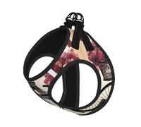 Harnais pour Chiot avec Clip de Laisse, Motif cœur, imprimé café et vin, idéal pour Les promenades en Famille.