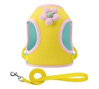 Harnais pour Chiot - Harnais Chien Réfléchissant | Accessoires Respirables pour Animaux avec Bretelles à Dessins Animés pour Randonnée Voyage Ville Plage Parc Extérieur Usage Quotidien